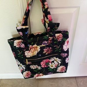 Betsey Johnson tote. Like new, only used once. Floral, quilted.